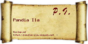 Pandia Ila névjegykártya